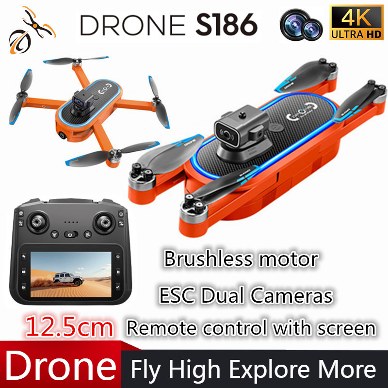 Drone Gimbal 2 Axis - 2025 S186 ドローン プロ仕様 4K HD