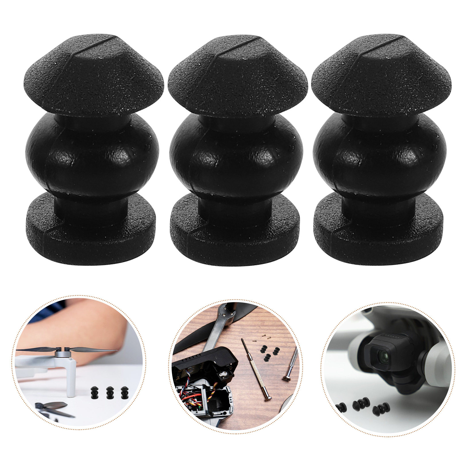 Drone Gimbal Dampener - 10個入り ユニバーサルドローンジンバル用シリコンゴム製ショックアブソーバーボール 振動減衰で安定したスムーズなHDビデオを実現 360度対応