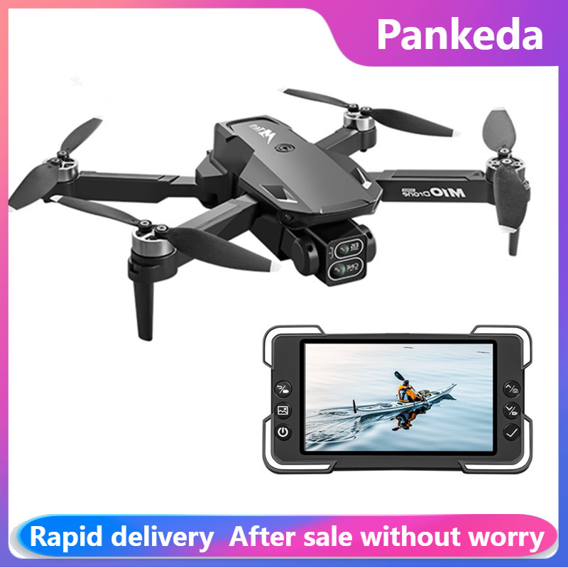 Drone Gimbal 2 Axis - M10カメラドローン、画面付きリモコン、デュアルカメラ、オプティカルフローポジショニング、2.4G RCクアッドコプター、ワンボタン離陸ドローン