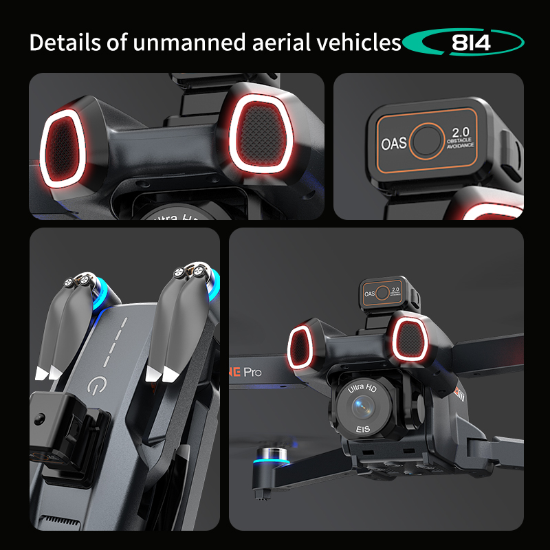 814 ドローン プロフェッショナル 4K HD カメラ G - Drone Gimbal 2 Axis のレビューと価格