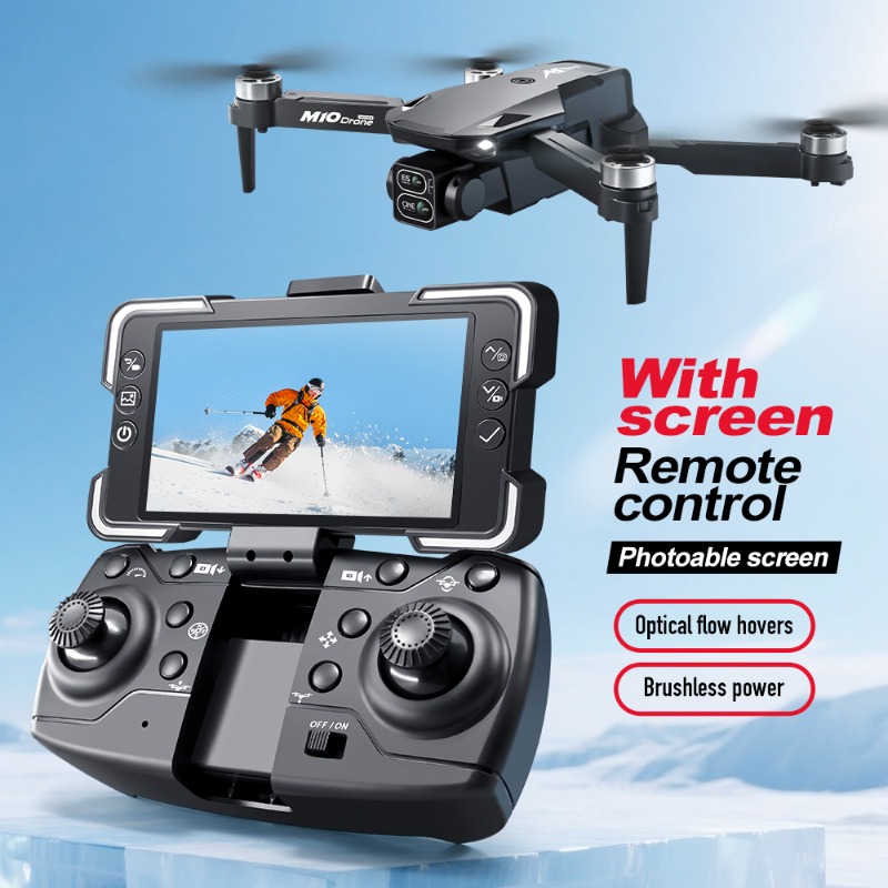 M10カメラドローン、画面付きリモコン、デュアルカメラ、オプ - Drone Gimbal 2 Axis のレビューと価格